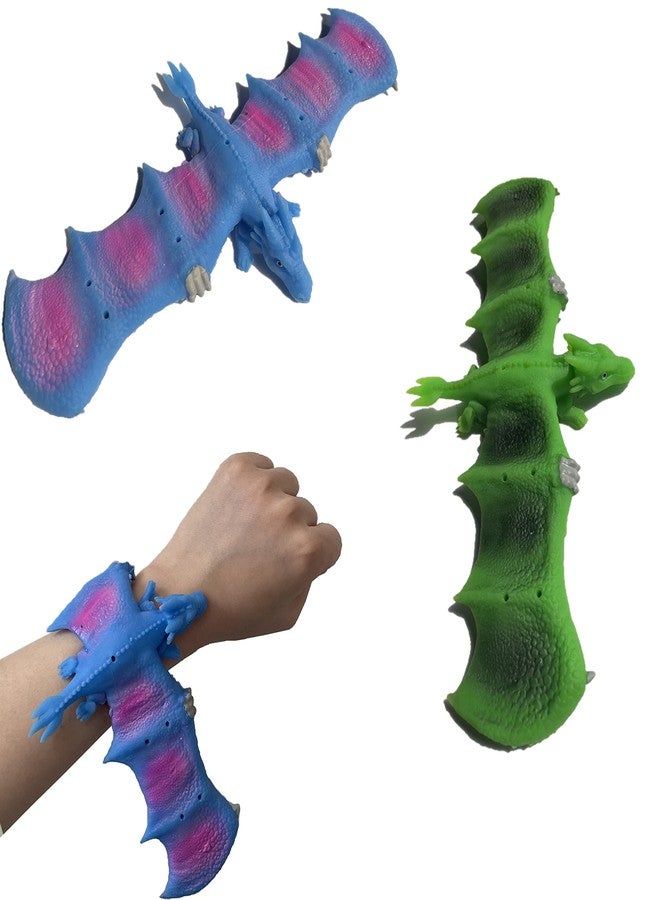 RAYCHY 3PCS Dinosaur Slap Bracelets for Kids Party Favors, Dinosaur Theme Goodie Bag Stuffers for Boys&Girls Birthday Party Gifts for Kids Carnival Prizes (Green)… - Image 1